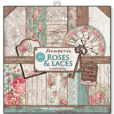 Stamperia Paper Pad - Roses & Laces